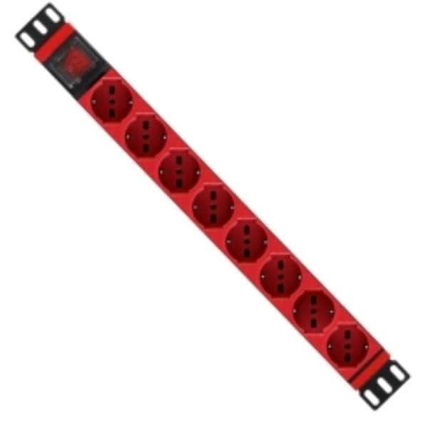 Multipresa 1U 8 prises universelles pour baie informatique et rack 19 pouces