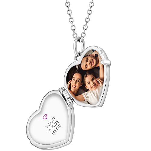 925 Sterling Silver Girls 16" Polished Heart Pendant Locket Necklace for Young Girls - Photo Locket Pendant Necklace for Preteens & Teens - Memory Locket Necklaces for Pre-Teen Girls2