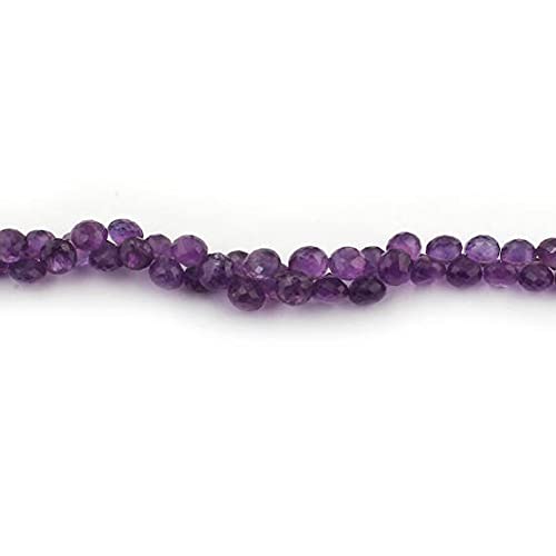 Amethyst Faceted Briolettes perles oignon améthyste 4mm 7mm fil 10.5 pouces
