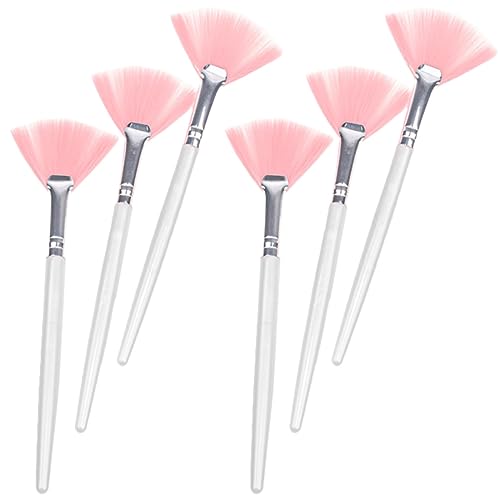 SOESFOUFU Long Handle Facial Makeup Brush Set 6pcs Soft Bristles Makeup Foundation Applicator for Women