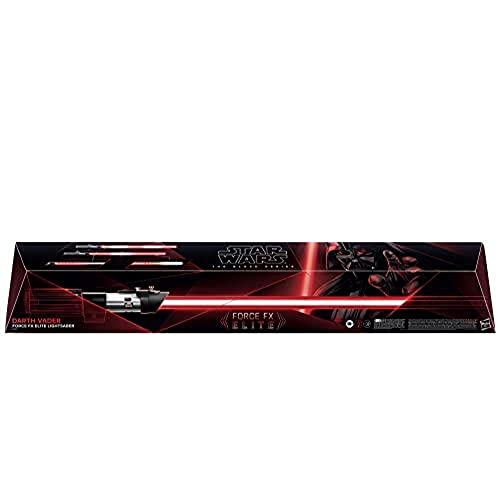 Star Wars The Black Series, Sabre Laser Force FX Elite de Dark Vador avec LED et Effets sonores, Article de Cosplay pour Adultes