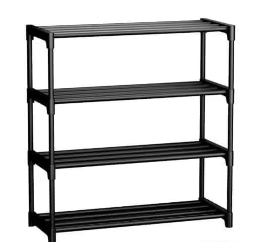 Image of NextZen Shoe Rack 4 Layer, Multipurpose Shoe Stand & Organizer Rack | Premium Plastic Multipurpose Shoe, Cloth & Book Storage Shelf for Home, Balcony, Living Room & Workspace