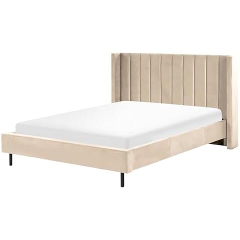 Beliani Villette Velvet EU King Size Bed Frame Cover