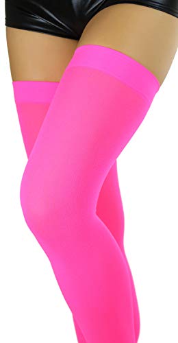 Image of ToBeInStyle Women's Nylon Thigh High Schoolgirl Opaque Stockings