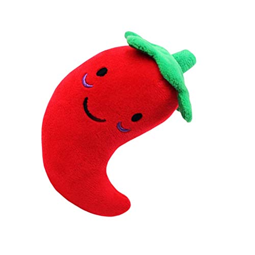 WPCASE Hundespielzeug Quitschend Plüschtier Für Hunde Haustier Quietsche Obst Und Gemüse Spielzeug Plüsch Paprika Aubergine Mais Rettich Spielzeug Geeignet Für Kleine Hunde 2