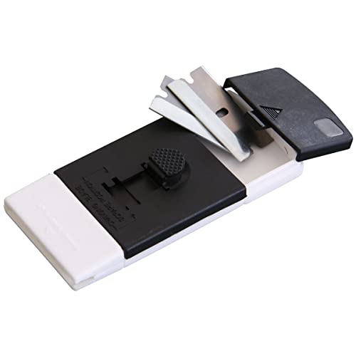 Fackelmann Reinigungsschaber mit 2 Klingen 10x4,5x1,5 cm aus ABS/Edelstahl, 1 Stück, 60141