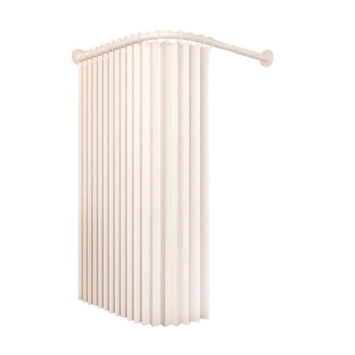 Séparateur de douche incurvé tissu pliable imperméable bain