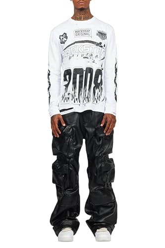 Men's Lenz PU Stacked Leather Jean