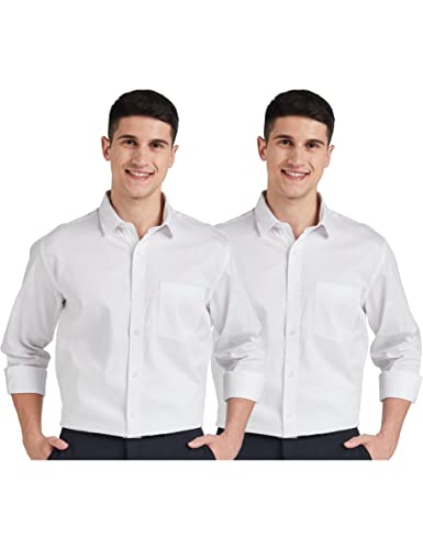 Amazon Brand – Symbol Men Formal Shirt (Pack of 2)