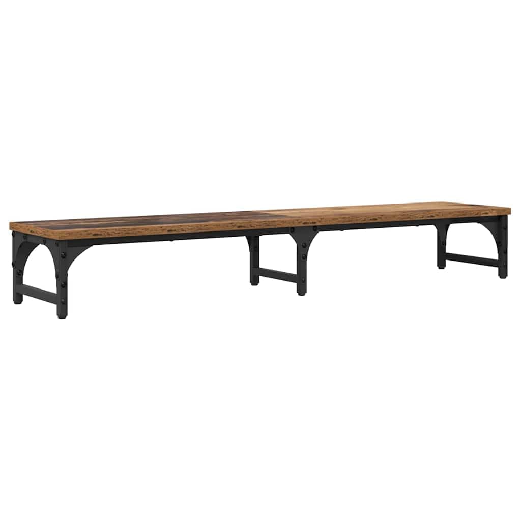 Supporto per monitor in legno anticato, 105 x 23 x 15,5 cm, in legno | Superficie opaca, altezza visiva ergonomica, supporto stabile, facile da pulire, per ufficio domestico