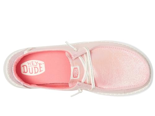 HEYDUDE Kids Women's Wendy Dazzling (Little Kid/Big Kid) Sparkle Pink 5 Big Kid Medium4