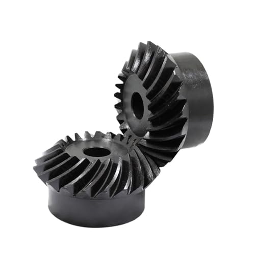 Bevel Gear Pinion Hardware Mechanical 1Pair of 45 Steel Helical Bevel Gears 2M20 Tooth Hole 10/12/14/15/16/17/18/19/20 Surface High Frequency Quenching with Keyway(19 Keyway 6)