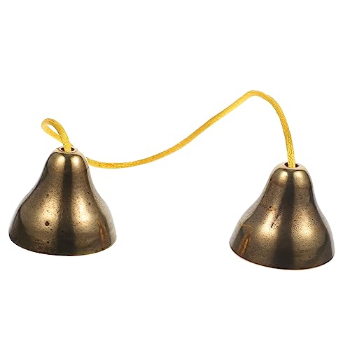 VINTORKY Percussion Musical Instrument Hand Bell Metal Hand and Girls Finger Cymbal for Practice
