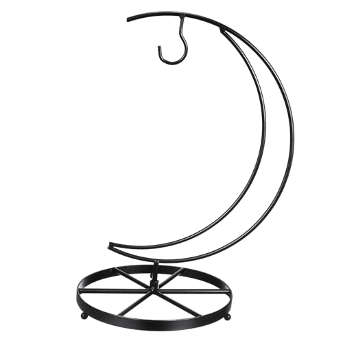Toyvian Modern Metal Banana Hanger Stand with Unique Moon-shaped Design Compact and Stylish Fruit Display Ornament for Kitchen Countertop Easy to Clean and Maintain
