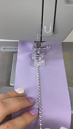 Pie para Coser Sequins y Perlas Transparente miniatura 1