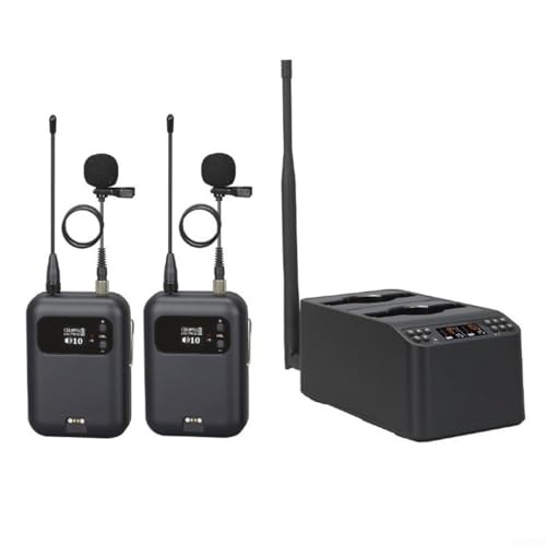 RANRAO UHF-Funkmikrofon-Setup, geeignet für DJs oder Event-Hosts mit Handmikrofon und leichtem Bodypack (2 Bodypack)