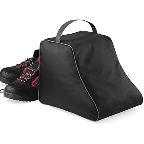 Hyper Mart Black Water Resistant Walking Hiking Boot Bag for Adults or Children. Ideal for Work Boots, Walking Boots, Hiking Boots Or Rugby/Football Boots., 12 UK Cover