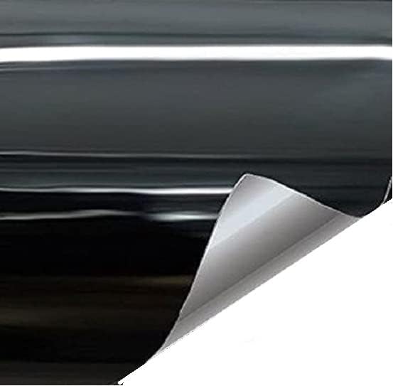 Image of WISDOM Black Glossy Wrap Vinyl Car & Bike Wrap Sheet Vinyl Car Wrap Sheet Roll Film Sticker Decal Sticker (24 inch x 60)