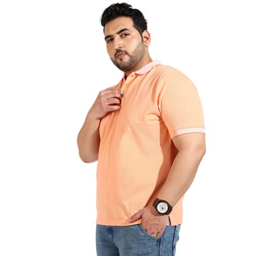 Image of CAHOOT Instafab Plus Men's Polo Neck Half Sleeve Regular Fit T-Shirt for Casual Wear | Modern Clothing T-Shirt Crafted with Comfort Fit and High-Performance for Everyday Wear
