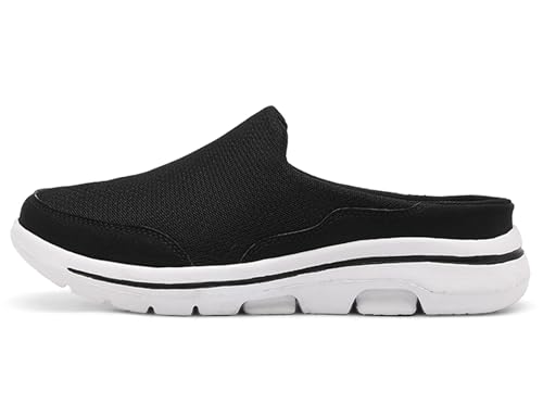 Image of Slip On Mules & Clogs for Womens Mens Light Open Back Shoes Comfort Walking Shoes Breathable Slippers Closed Toe Slides