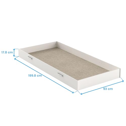 Miroytengo Cama Nido Juvenil Life Cajón Incluido Estilo Contemporáneo Color Blanco Mate 90X190-200 cm - imagen 7