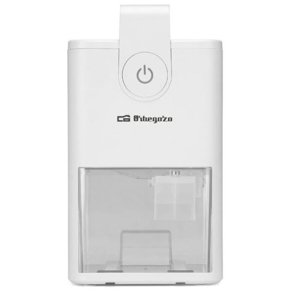 Orbegozo DH 315 Deshumidificador Mini Silencioso Depósito 1 Litro Bajo Consumo 22.5W Tecnología Termoeléctrica Luz RGB Apagado Automático Portátil 14 x 25 x 11.5 cm