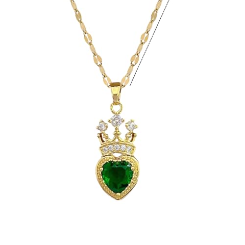 KDFIYSCV Precioso colgante de corona de corona de cobre de cobre para mujer, conmemorativo multifuncional de cadenas de bambú dorado