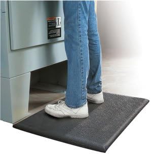 Antifatigue Mat - Commercial Industrial Floormat - "AirLift Standard" - 02' x 03' - 3/8" Thick - Textured Surface - Black