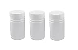 60ml 2oz White Empty Portable Plastic Solid Powder Medicine Bottles Pill Tablet Holder Storage Case Container Box (50pcs)