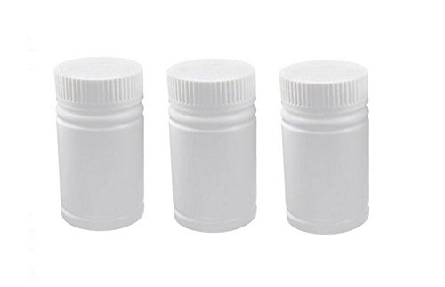 60ml 2oz White Empty Portable Plastic Solid Powder Medicine Bottles Pill Tablet Holder Storage Case Container Box (50pcs)