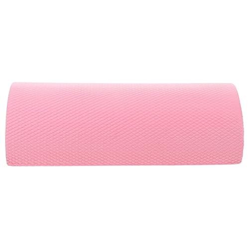 Amosfun Yoga Half Roller para alivio muscular de espalda, Rodillo de equilibrio Pilates con espuma color rosa Cerezo, herramienta portátil y ligera para estabilidad del core y relajación