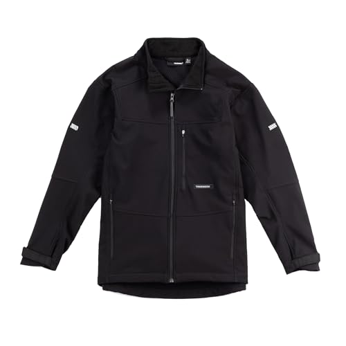 TRUEWERK Men's Softshell Work Jacket - S3 Solution Coat Technical Workwear, Lightweight, Waterproof with 4-Way Stretch