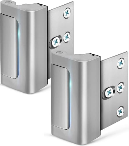 Home Security Door Lock, 2 Pack Childproof Door Reinforcement Lock