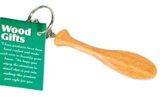 Nautical Key Chain, Wood Boat Canoe Oar Paddle Keychain, 3-inch (Great Ornament)