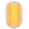 Lunchbox, opvouwbare lichtgewicht lunchboxcontainer Siliconen draagbaar voor picknick voor op reis voor buiten(geel)
