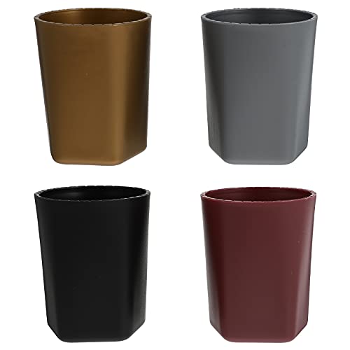 Hemobllo Lot de 4 Gobelets à Dés en Plastique 4 Couleurs Accessoire de Dés Pratique pour Jeux de Société Fournitures de Bar pour Ktv et Loisirs en Intérieur