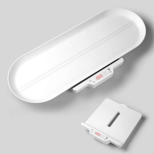 CRZDEAL Báscula Digital para Bebés Rango de Pesaje de 50g a 100kg Balanza Bebe con Bandeja de Pesaje Extraíble Báscula para Niños Adecuado para Recién Nacido/ Niños Pequeños/ Adultos