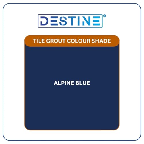 Image of DESTINE READY-TO-MIX inchTILE GROUT inch (16 COLOURS) (ALL PACKS: 100 Gm,250 Gm,400 Gm,800 Gm,1 Kg), Waterproof, Cement Based Tile Joint Filler, Crack Filler, Tiles Gap Filler (2 Kg, Alpine Blue)