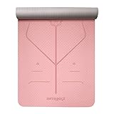 Yogamat 8 mm dik for mannen en vrouwen - antislip oefenmat for yoga, pilates, stretching, vloer- en fitnesstrainingen(Pink)