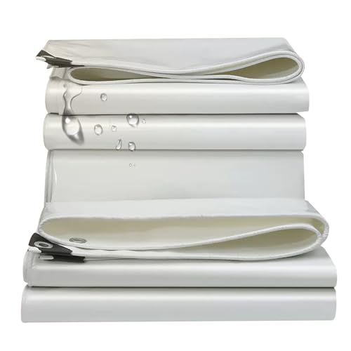 Lona blanca impermeable de 500g m² toldo resistente para exterior 1x1m 2