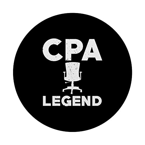 Great CPA Legend Outfit Funny Accountant Tax Accounting PopSockets Swappable PopGrip, Black - Image 3