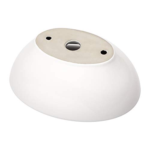 Oval Lofeyo 16"X13" Egg Shape Above Counter White Ceramic Porcelain Small Bathroom Lavatory Vanity Vessel Sink Basin #TOP4