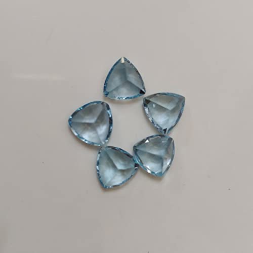 Natural Blue Topaz At Wholesale Rate (Usd 2.7/Carat) Fine Quality Faceted Trillion Shape Loose Gemstone For Reselling Astrologers Jewellers December Birthstone Crystal Healing Astrological 10-S4 #TOP3
