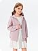 Haloumoning Girls Zip Up Hoodie Kids Fashion Oversized Textured Sweatshirt Jacket with Pockets 5-14 Years Pink
