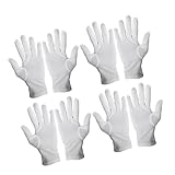 DIYEAH 12 Paare Weiße Atmungsaktive Polyester Handschuhe Staubfreie Arbeitshandschuhe Strapazierfähig Vielseitig Einsetzbar für Garten Industrie Reinigung und Feine Arbeiten