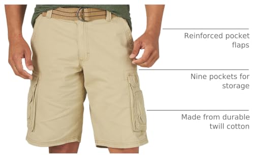 Lee Mens Dungarees New Belted Wyoming Cargo Shorts, Buff, 40 US by Lee - Used condition - Image 3
