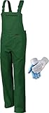 [page_title]-Qualitex BW 270 Arbeits Latzhose in versch. Farben + gratis Arbeitshandschuhe (64, Grün)