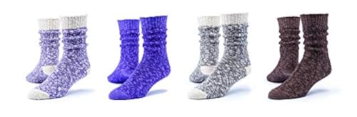 Maggie's Organics - Organic Cotton Ragg Socks - 4 Pairs - Unisex - Casual & Comfortable
