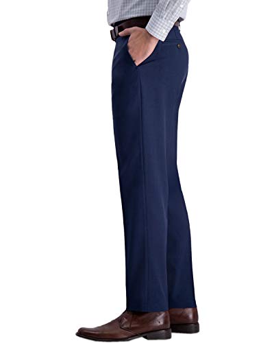 Haggar Men's Premium Comfort Dress Straight Fit Flat Front Pant, Blue, 30W X 32L #TOP2