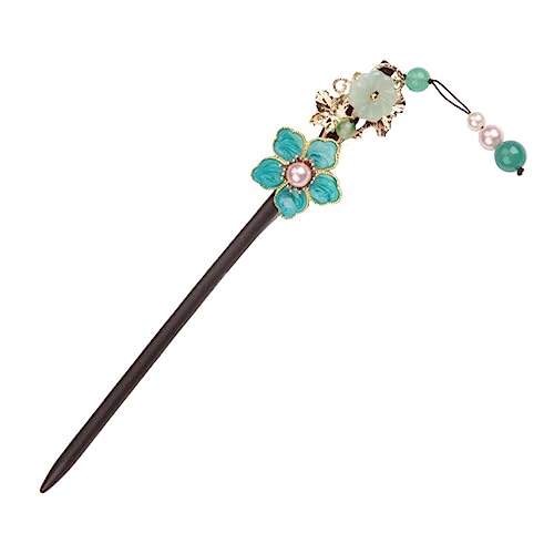 1個 ヘアピン ヘアピン 髪箸 花のヘ ック 翡翠のヘ ック ヴィンテージかんざし 繊細なヘ ック オールマッチヘ ック 飾りヘアピン 銅アクセサリーなど FRCOLOR